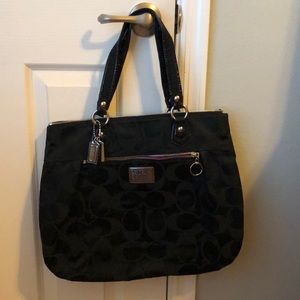 Signature C Print Coach Bucket Bag